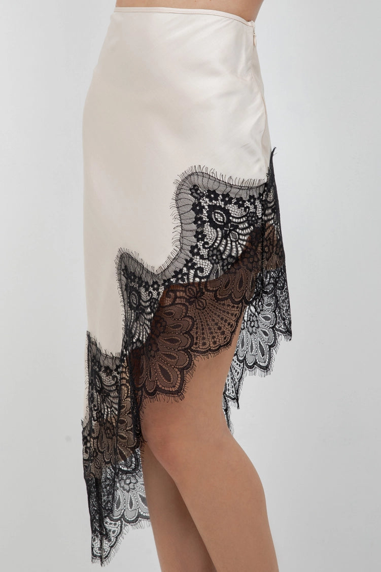 Rare Form Asymmetrical Satin Skirt