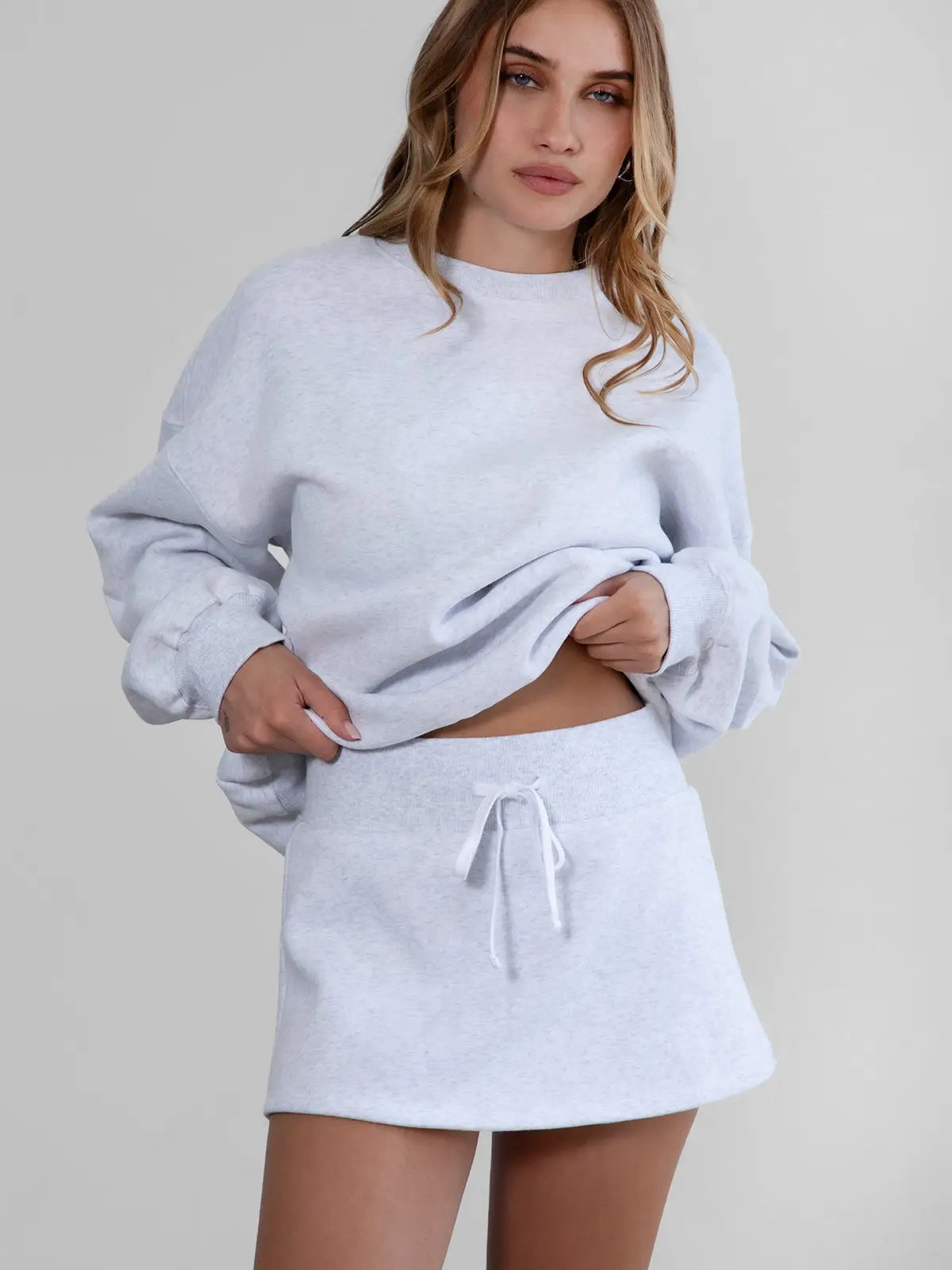 Jemma Plush Fleece Lounge Skort Builty in Shorts Mini Skirt