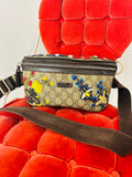 OOAK Upcycled Vintage Gucci GG Canvas Floral & Bee Belt Bag