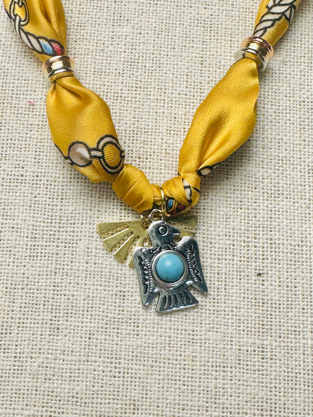 Libby Story Bird Scarf Charm Necklace