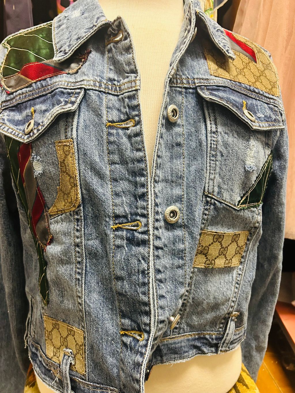 OOAK The Silk & Story Reworked Denim Jacket