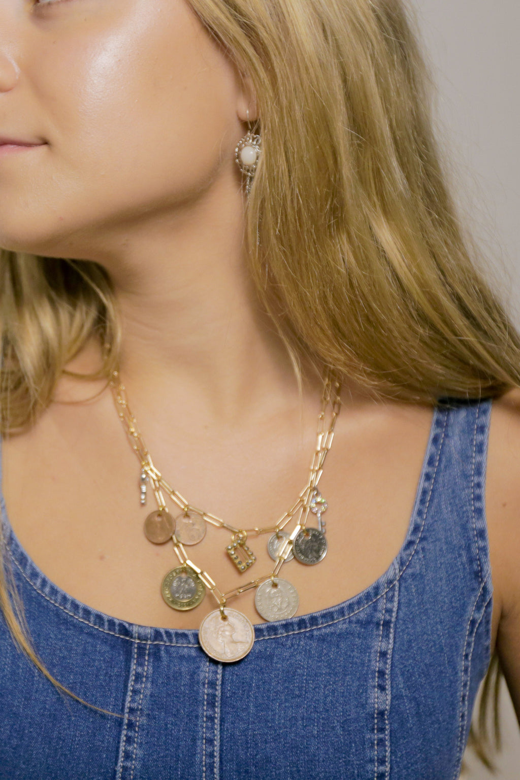 O.O.A.K. AROUND THE WORLD CHARM NECKLACE