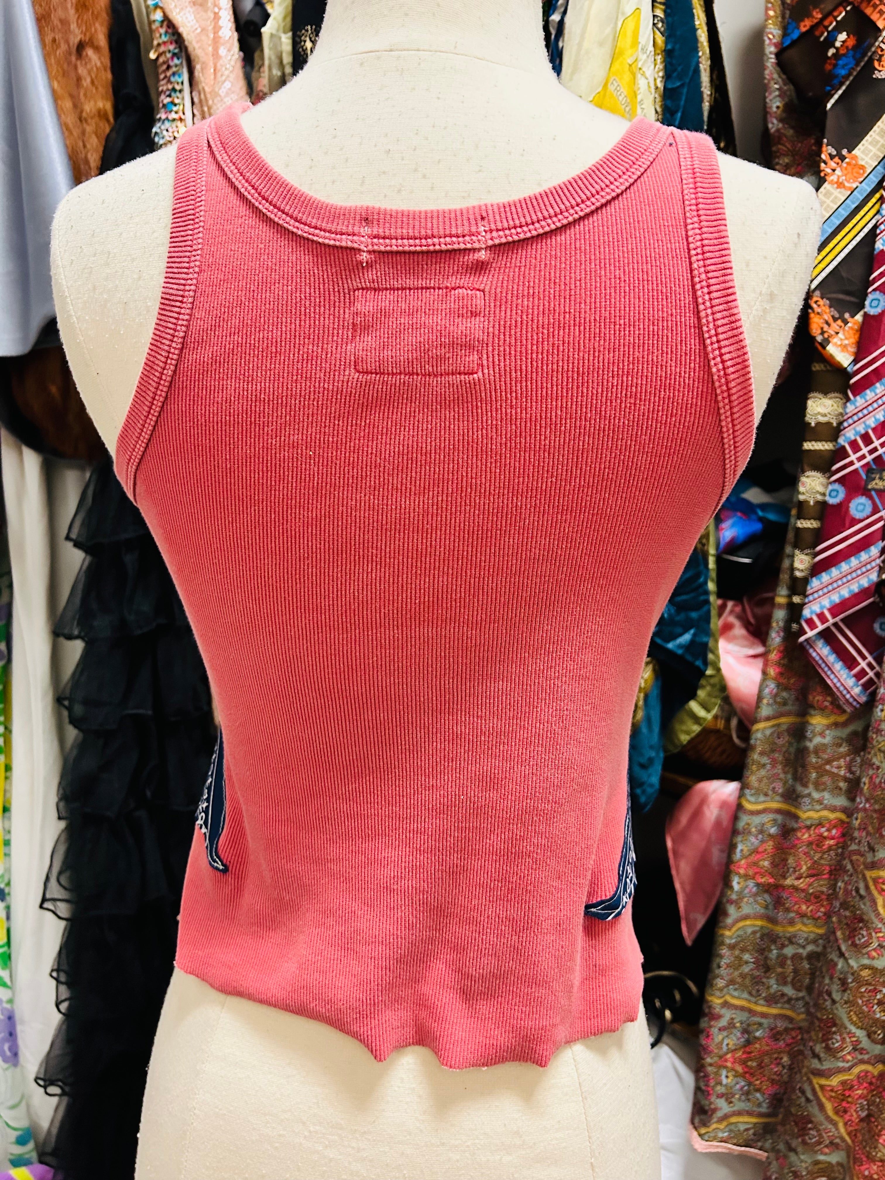 OOAK Ole Miss Bandana Upcycled Tee