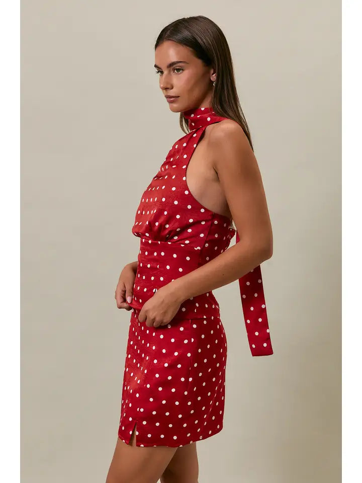 Polka Dot Low Rise Skirt
