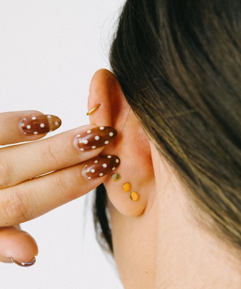 Aiti Duo Marquise Flat Back Stud