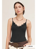 NikiBiki Lace Trim V-Neck Cami