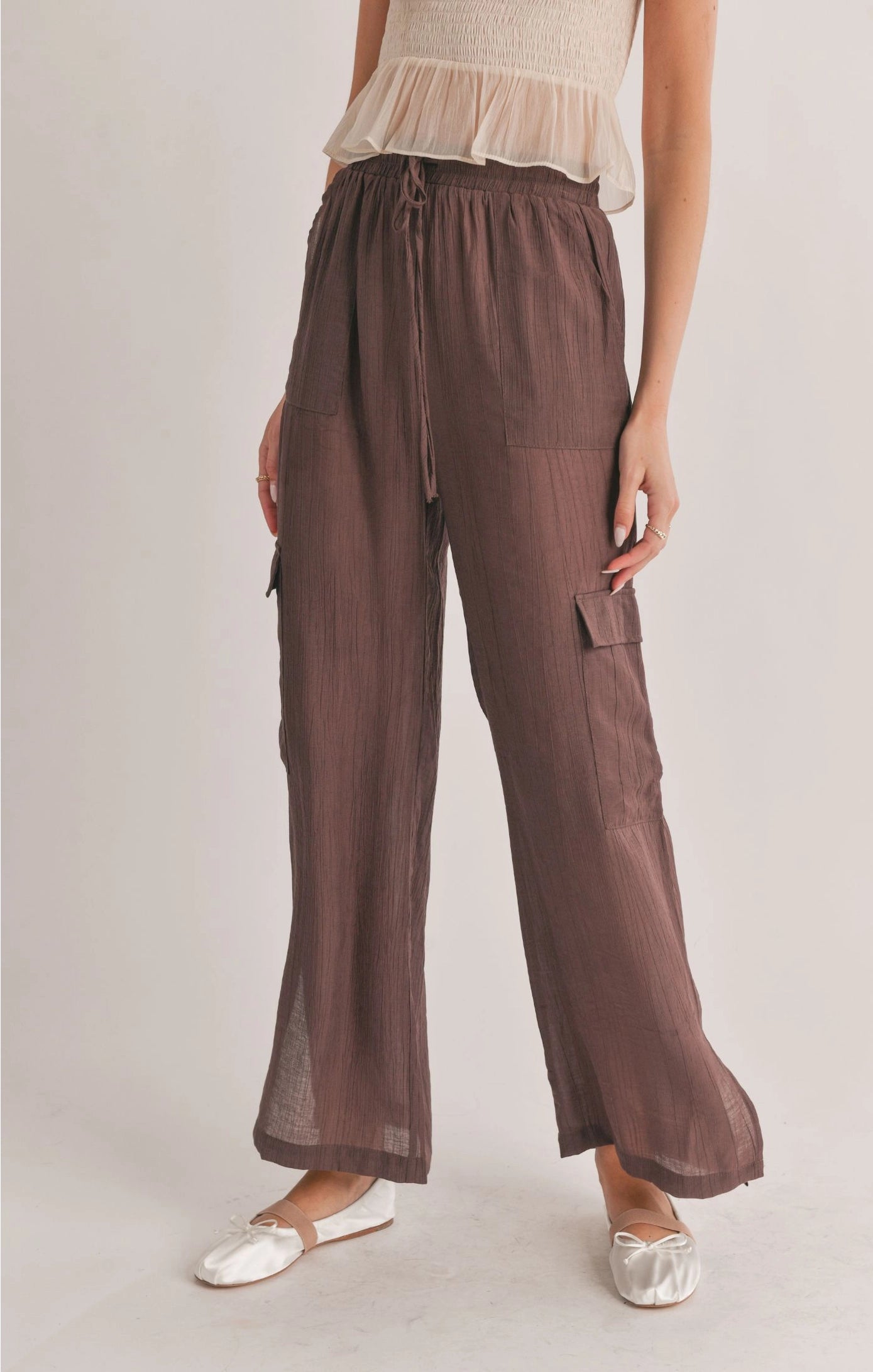 Sage the Label Light a Fire Side Slit Cargo Pant