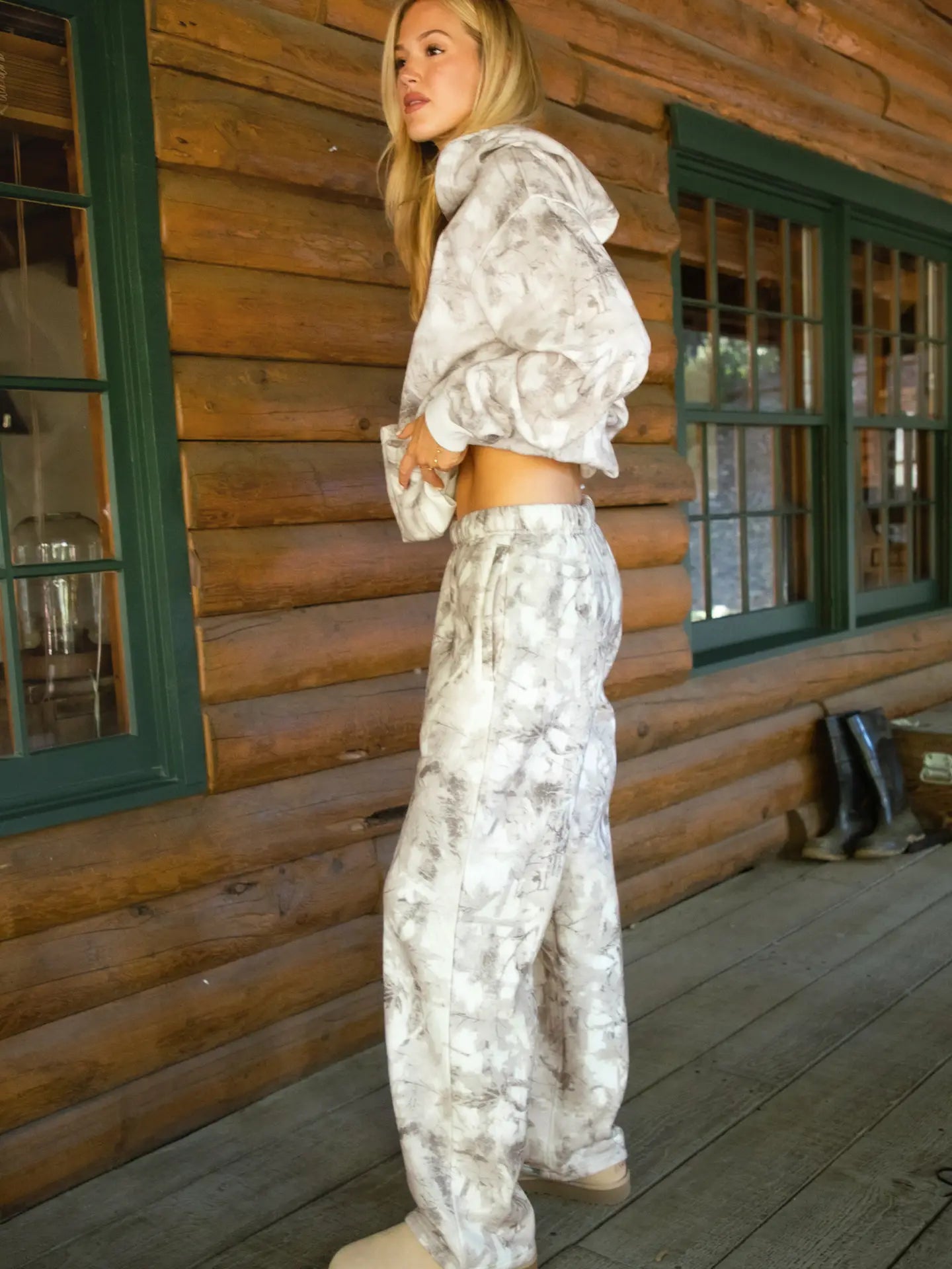 Avery Light Woodland Camo Lounge Fleece Sweatpants