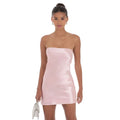 Lucy In The Sky Satin Pearl Open Back Dress