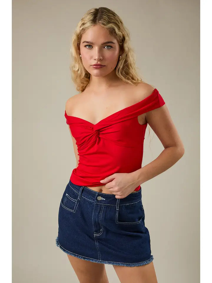 Off The Shoulder Twist Top