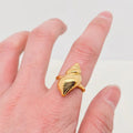 Texture Design 18K Gold Plated Conch Ring