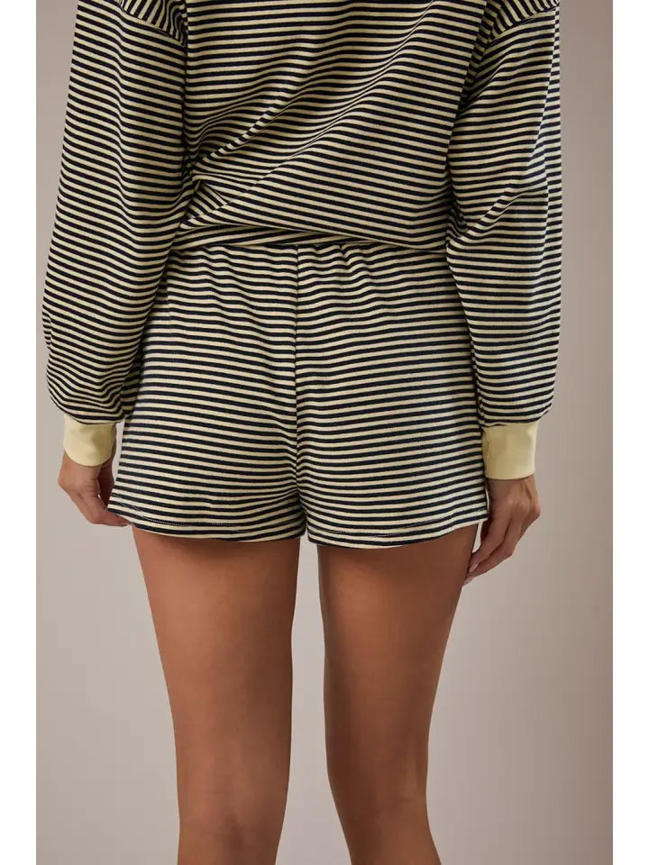 Mid Rise Stripe Shorts