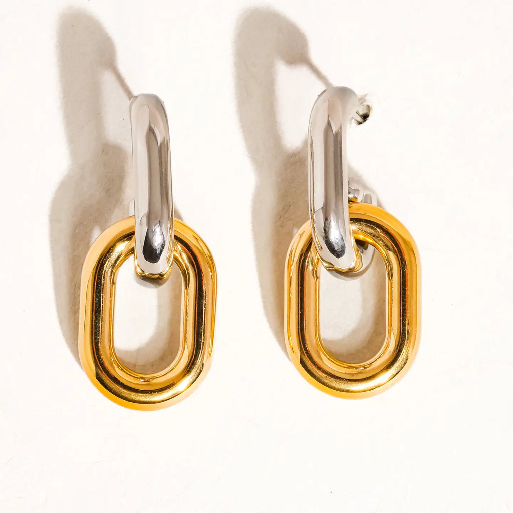 Jaxon 18K Double Chain Earring