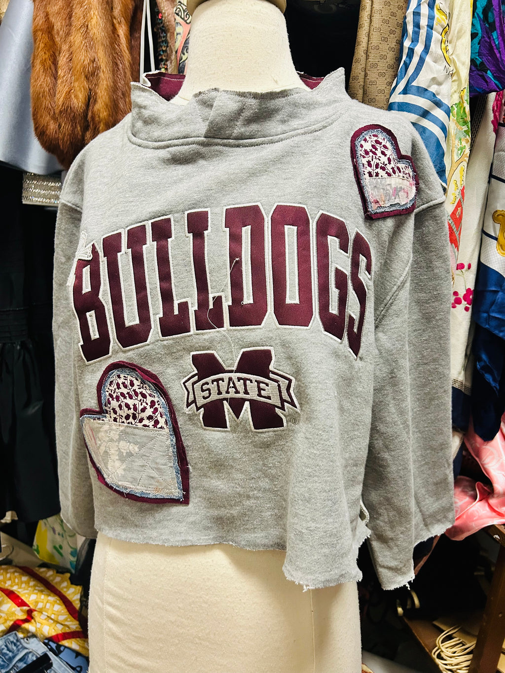 OOAK Bulldogs Patchwork Sweatshirt