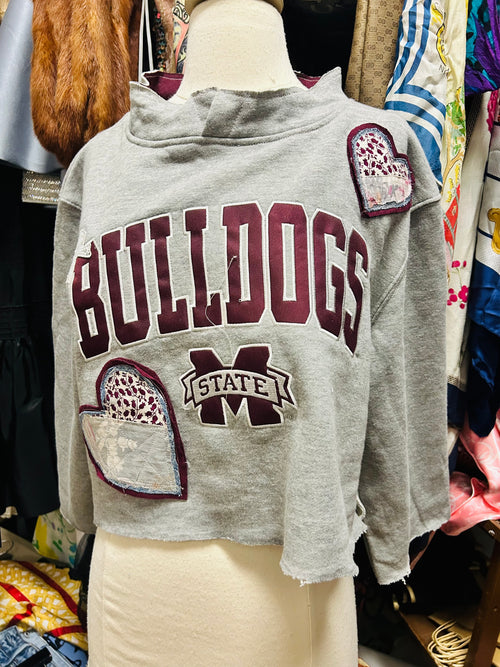 OOAK Bulldogs Patchwork Sweatshirt