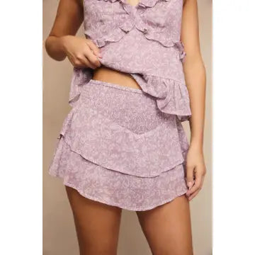 Smock Waist Mini Skort