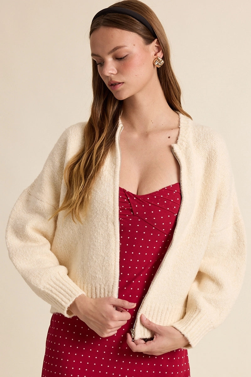 Cozy Soft Color Preppy Knit Sweater Cardigan