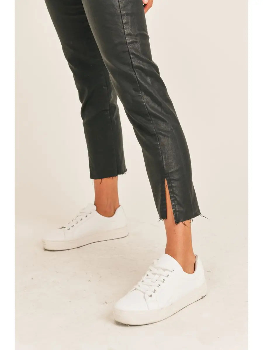 Sadie & Sage Girl On Top Coated Denim Stretch Pant