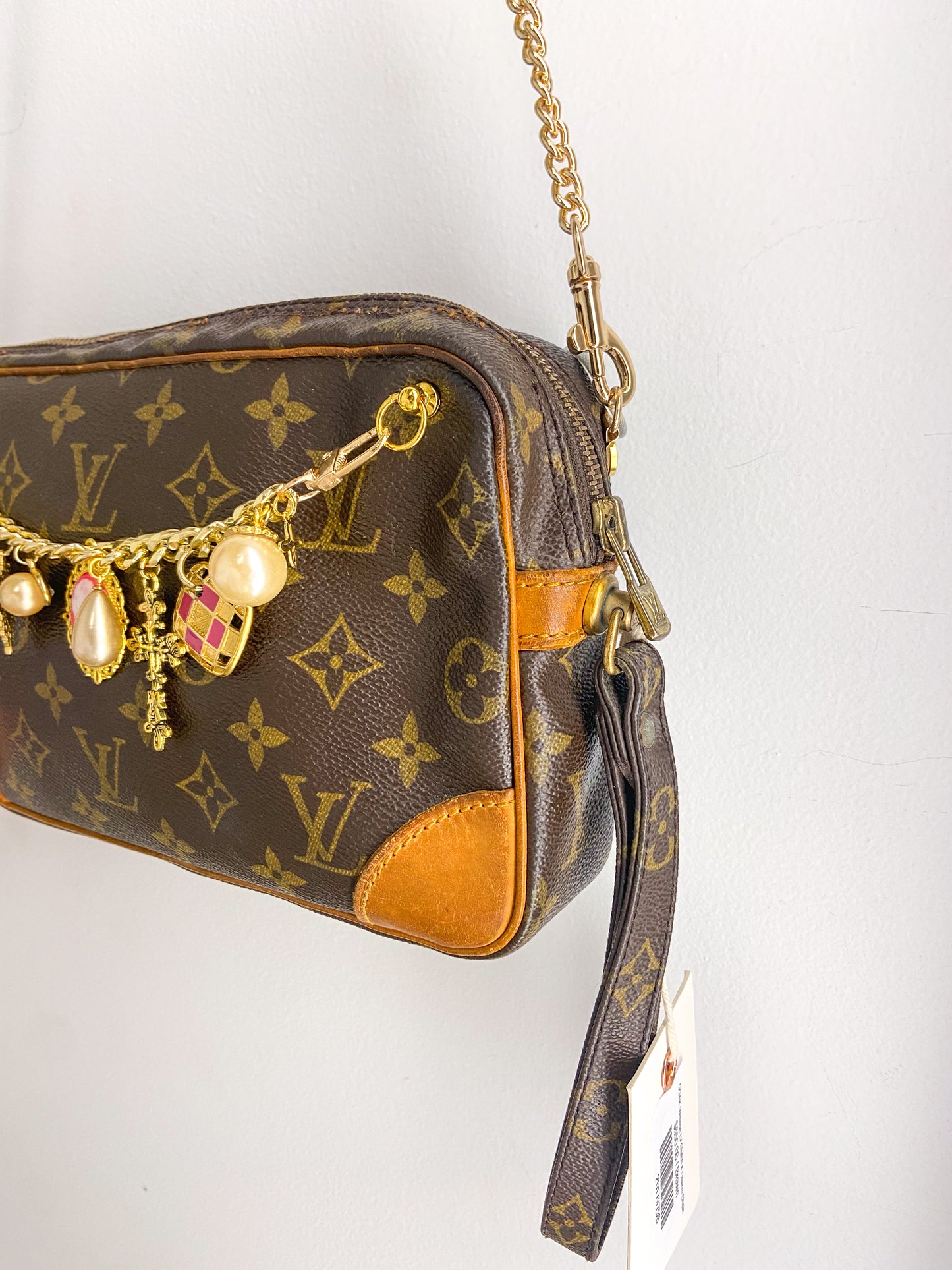 OOAK Vintage LV Clutch & Charm Chain