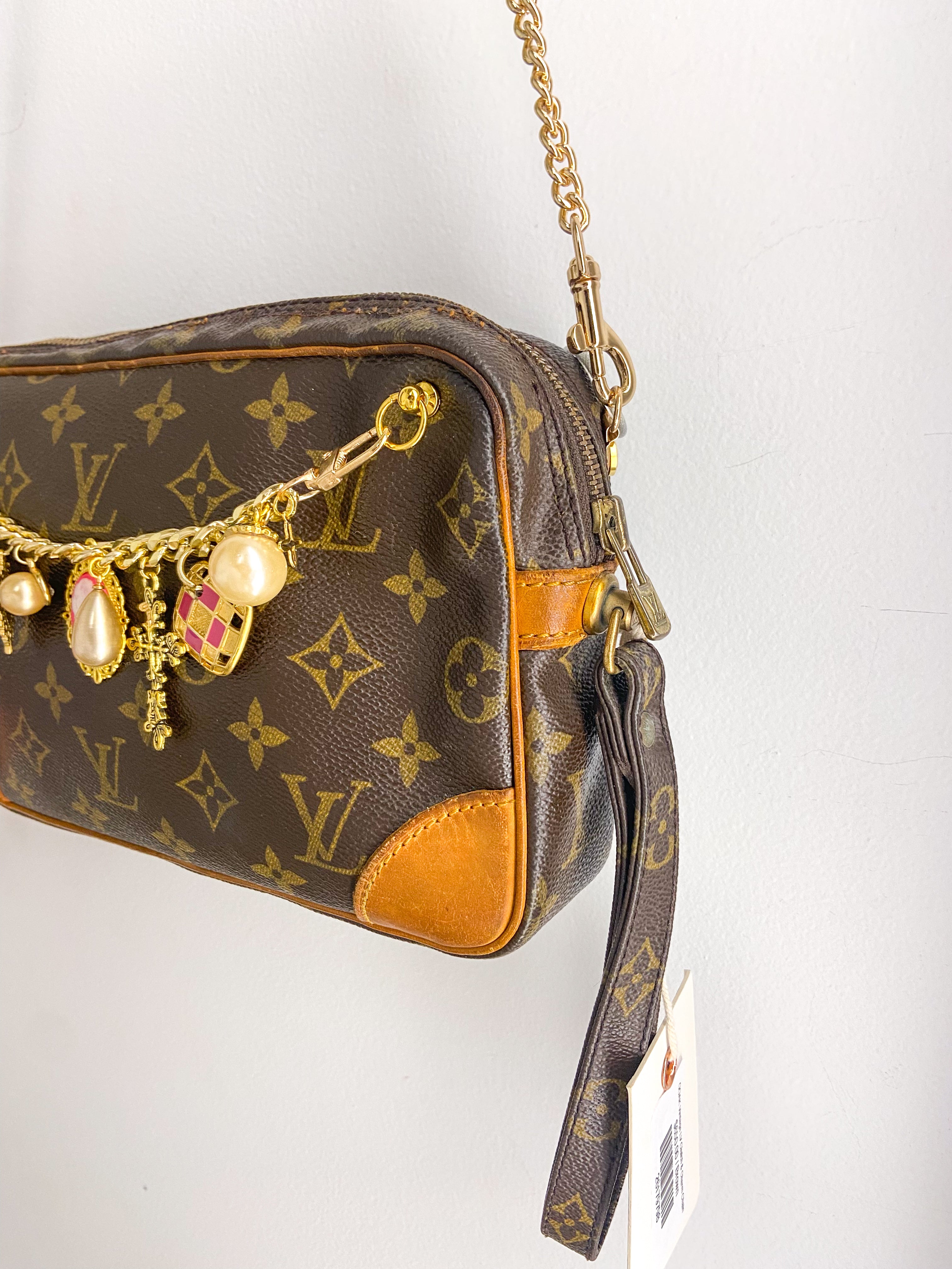 OOAK Vintage LV Clutch & Charm Chain