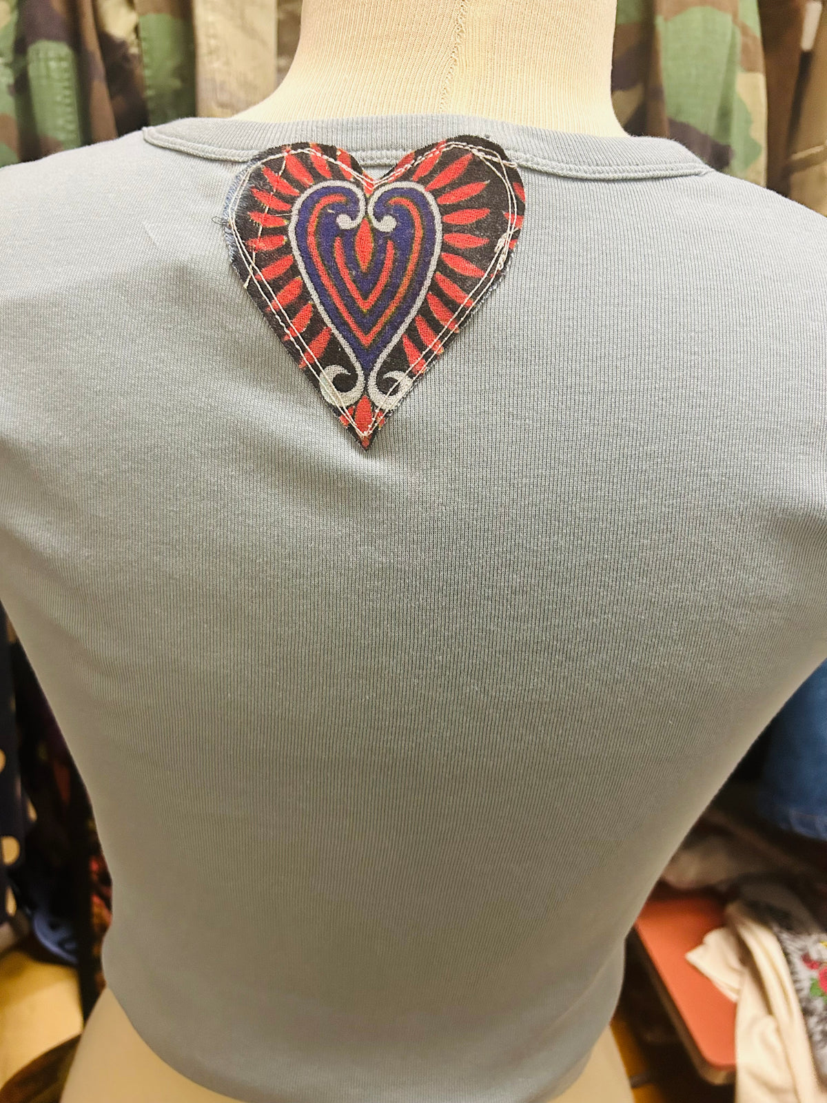 Libby Story “Hell Yeah, Damn Right” Patchwork Cropped Tee