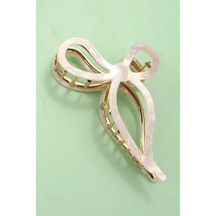 Jumbo Cellulose Casting Bow Hair Claw Clips