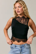 Lace Detail Sleeveless Top