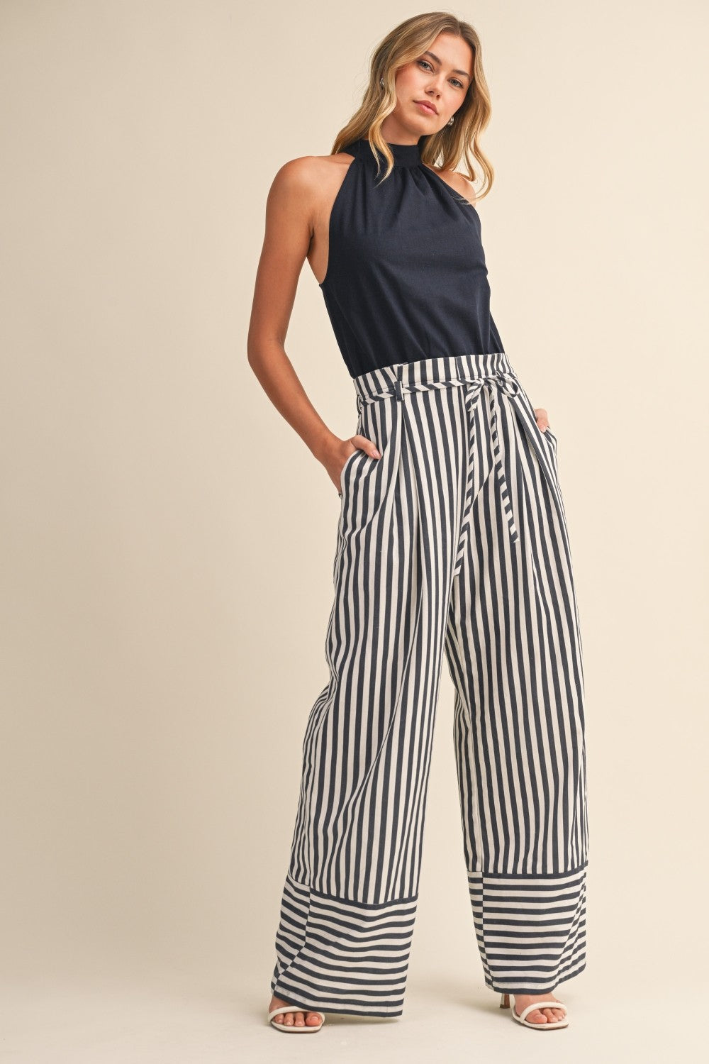 Striped Pant Jumpsuit