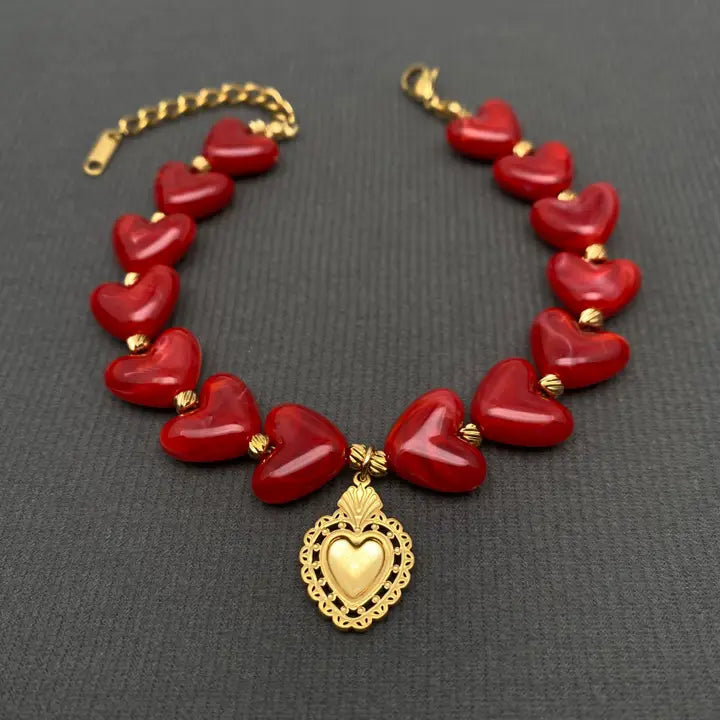 Heart Linked Bracelet