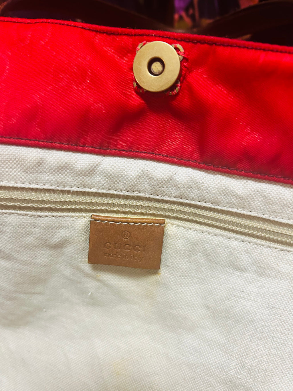 OOAK Bird Song Vintage Gucci Nylon Satchel