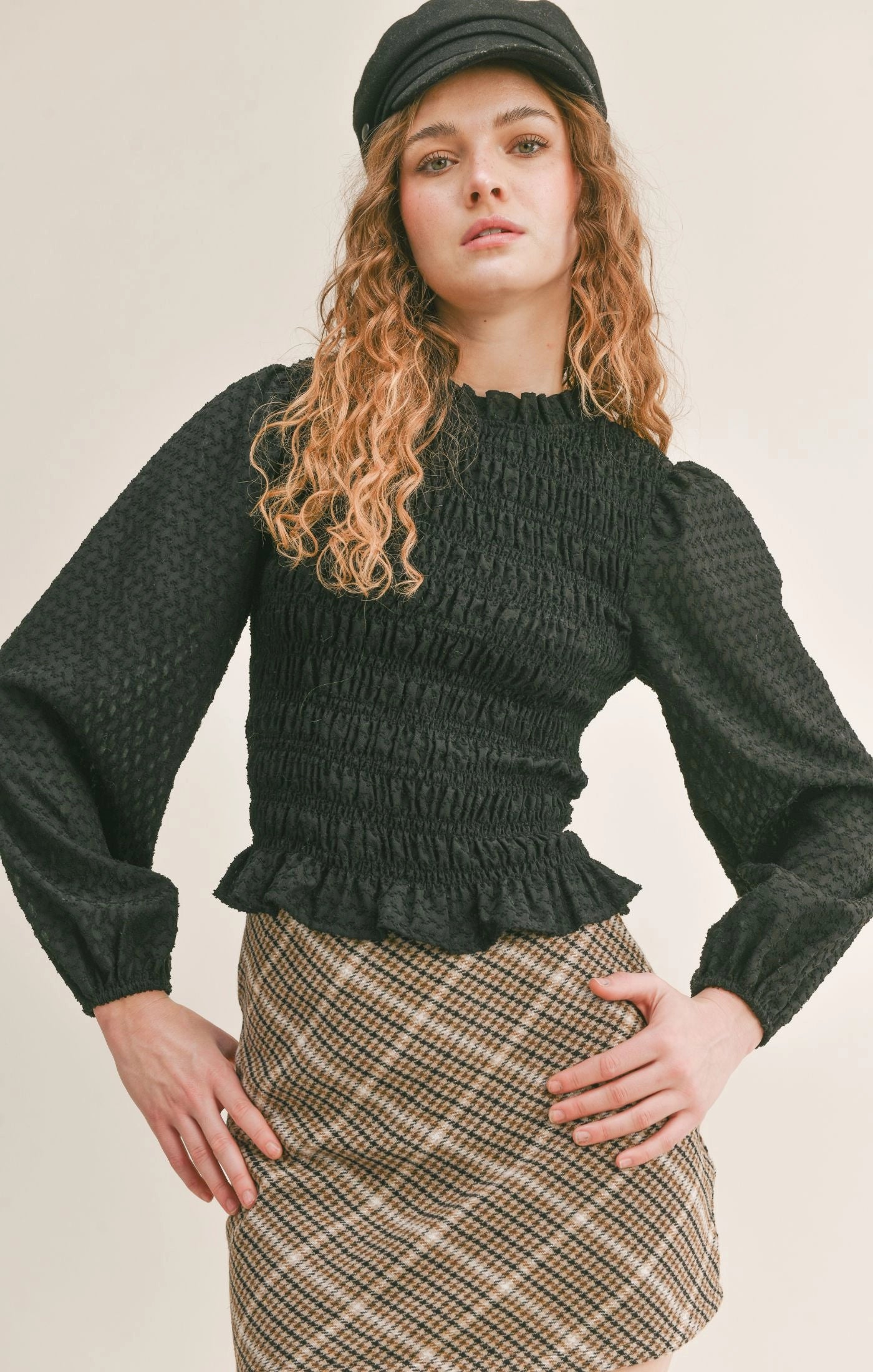Sadie & Sage Tea Time Smocked Top