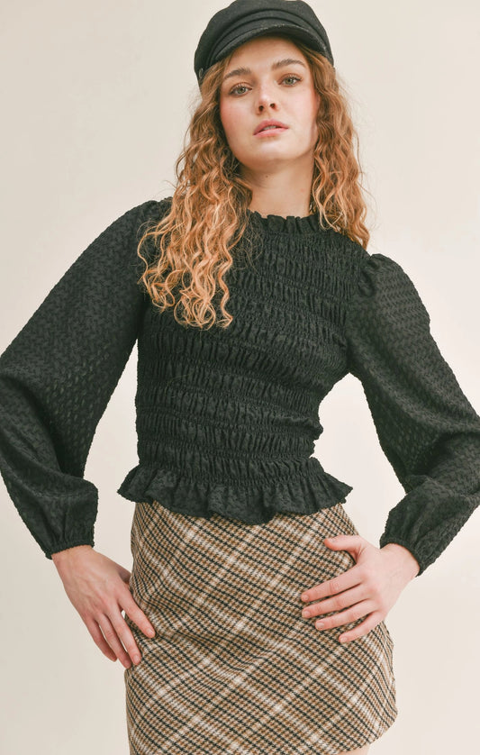 Sadie & Sage Tea Time Smocked Top