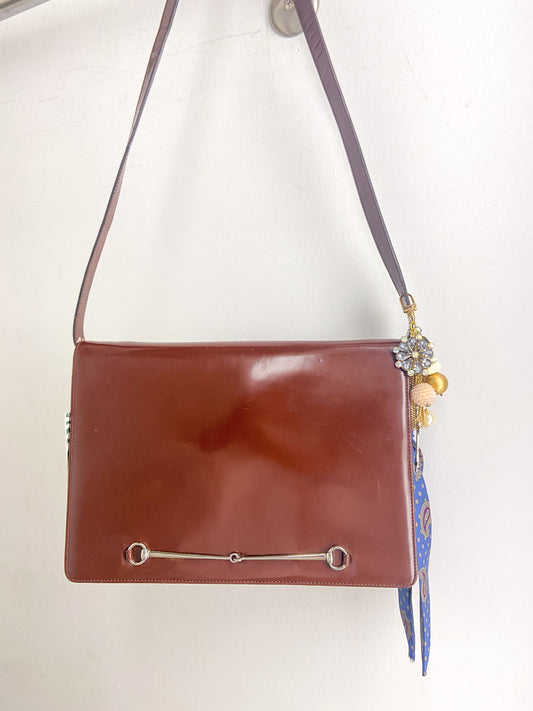 OOAK Upcycled Authentic Vintage Gucci Purse with Horse Bit