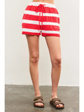 Elastic Waist Band Drawstring Sweater Shorts