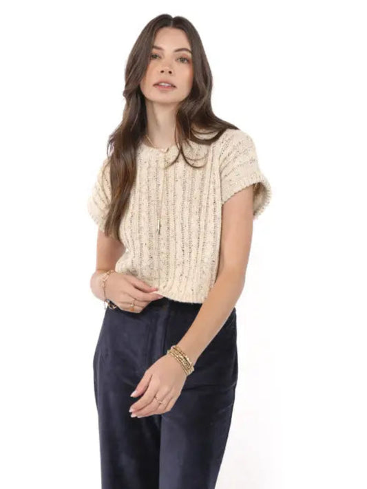 Sadie and Sage Effortless Cable Knit Sweater Tank