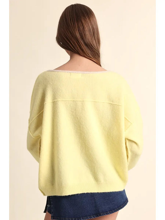 STM Soft Color Boat Neck Sweater