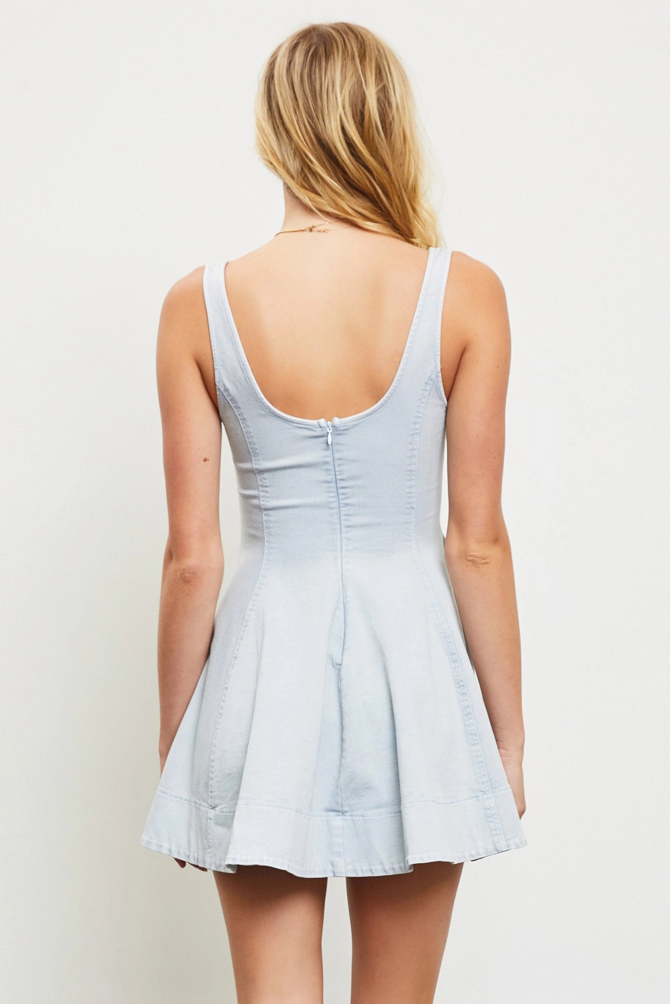 Mustard Seed Panel Denim Mini Dress