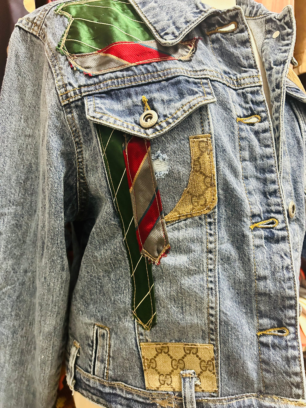 OOAK The Silk & Story Reworked Denim Jacket