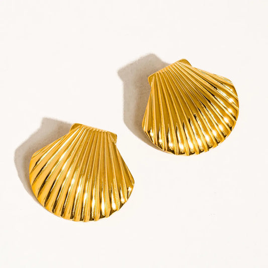 Cèpe 18K Gold Shell Studs