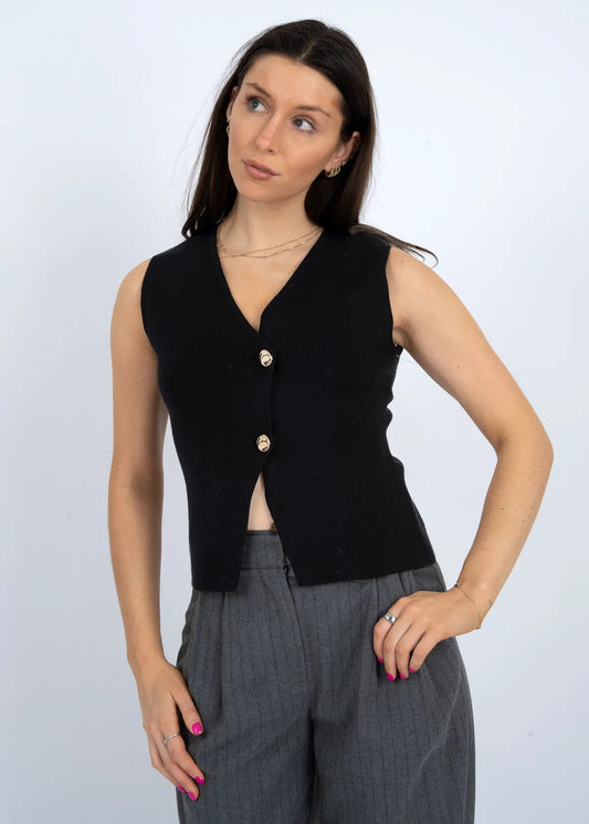 Blodwyn Sleeveless V-Neck Sweater Vest