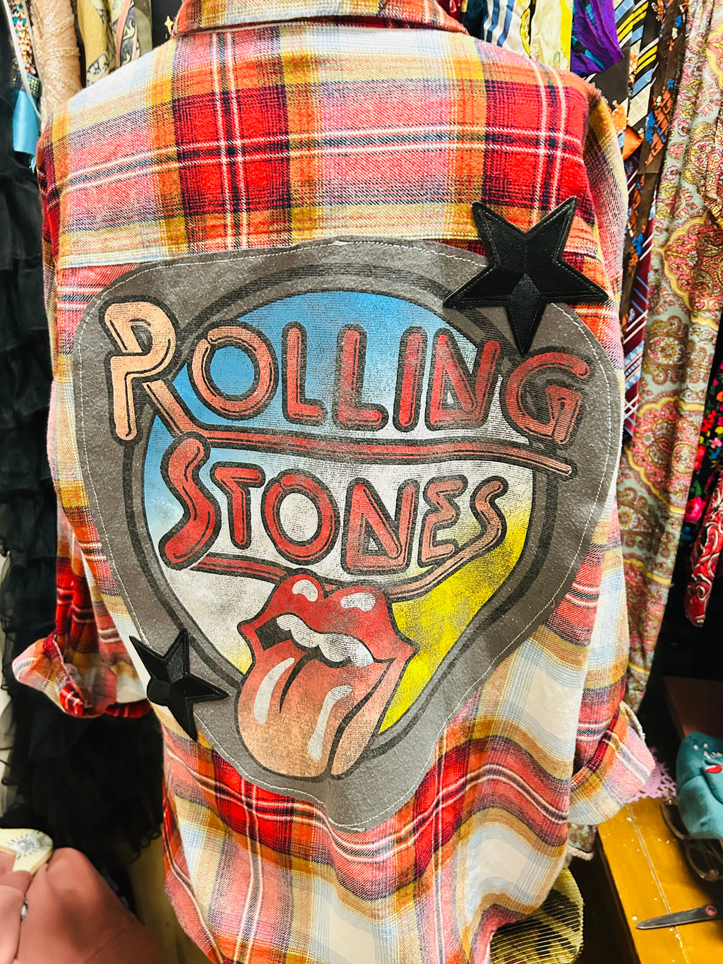 OOAK Rolling Stones Vintage Flannel