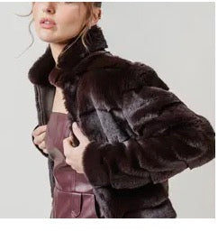 SOFT STATEMENT FAUX FUR JACKET