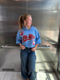 OOAK Ole Miss Love Patchwork Sweatshirt