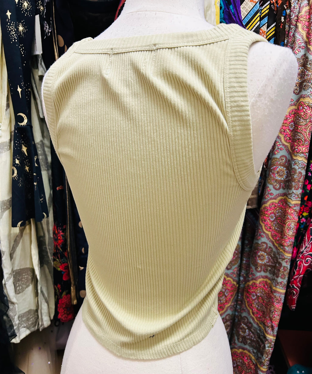 OOAK Vintage Quilt Square Dot Tank