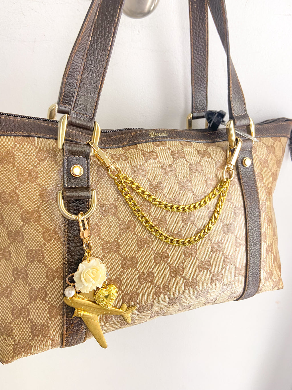 OOAK VINTAGE GUCCI AIRPLANE CHARM PURSE