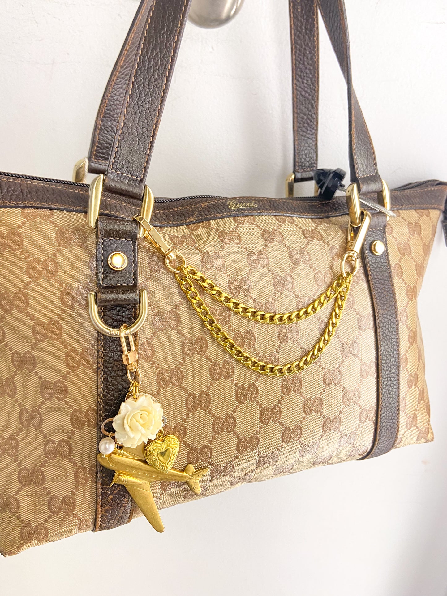 OOAK VINTAGE GUCCI AIRPLANE CHARM PURSE