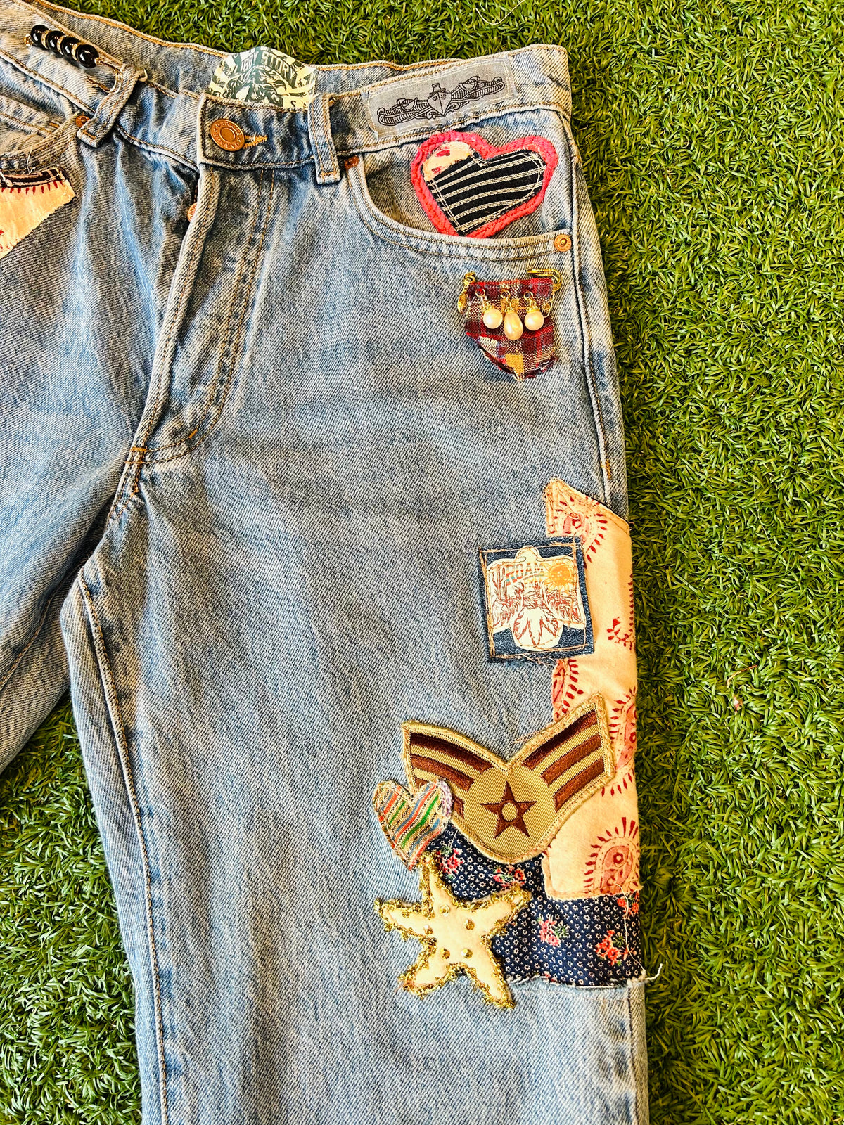 OOAK Vintage Daydreamer Patchwork Jeans