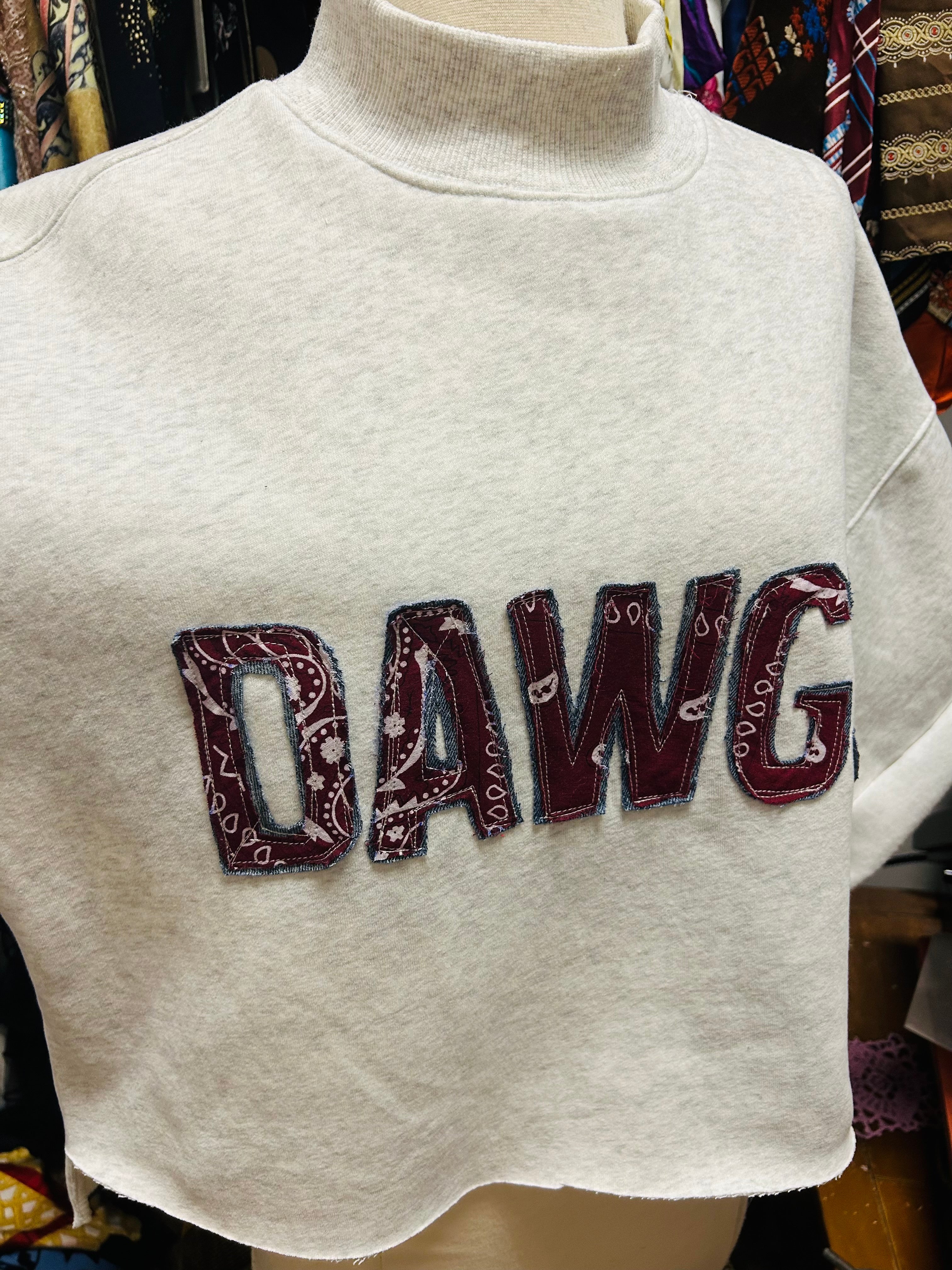 OOAK Dawgs Bandana Cropped Sweatshirt