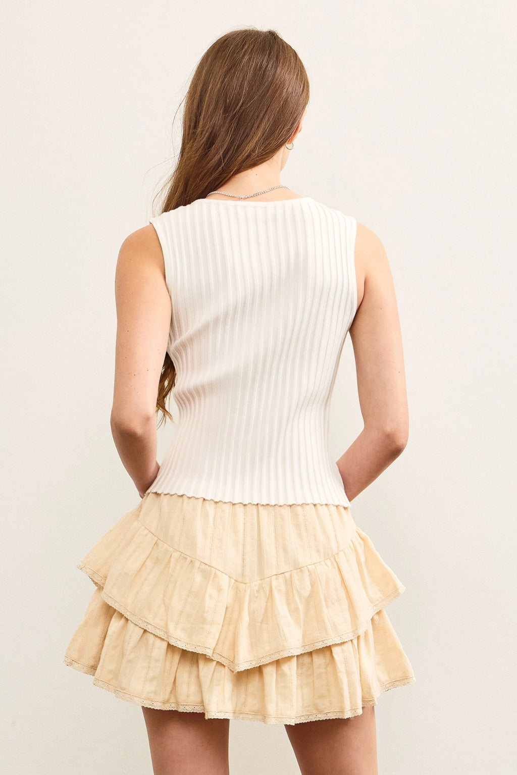 Button Closure Sleeveless Top