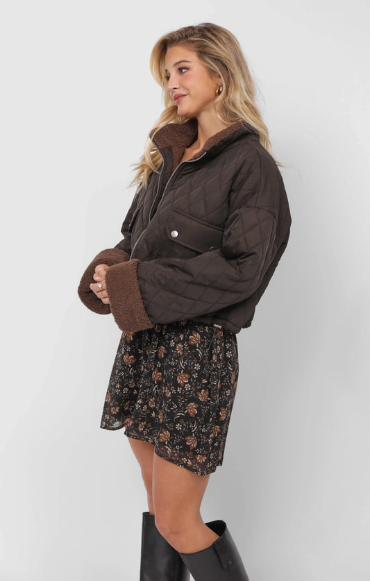Sadie and Sage Ashton Quilted Reversible Jacket
